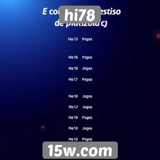 Comparativo entre hi78 e outras plataformas de jogos
